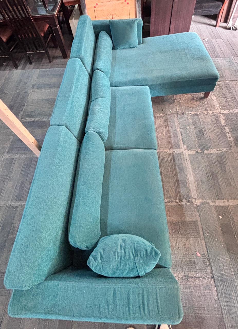 Wakefit L-Shape Sofa (Teal Green) - Image 2